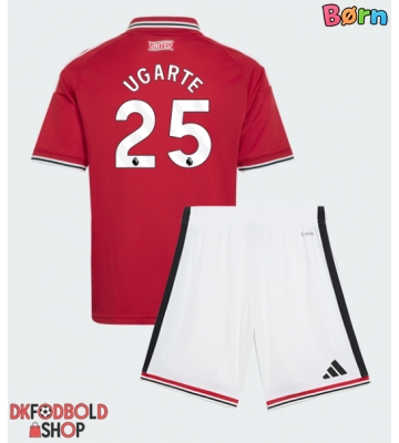 Manchester United Manuel Ugarte #25 Hjemmebanesæt Børn 2026-27 Kort ærmer (+ korte bukser)